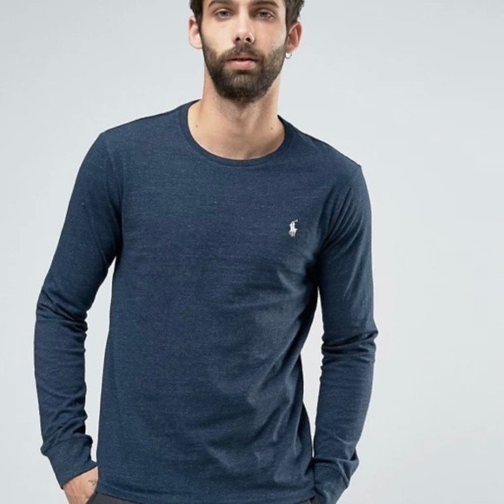 Polo Ralph Lauren Crew Neck Long Sleeve Tee, Med